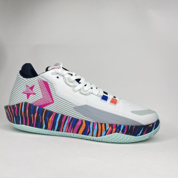 Converse Mens All Star BB Jet Mid White Pink Basketball Shoes 9.5&10&13 172664C - Picture 2 of 9